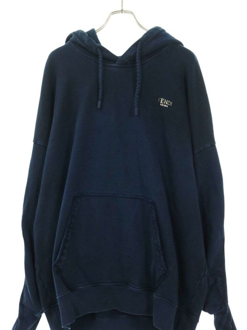 Fendi Metal Logo Plate Pullover Hoodie XL